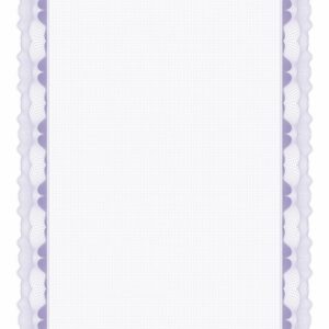 Папір для атестатів та дипломів А4, 20 аркушів, фіолетовий